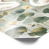 Elegante Schwäne Fotodruck (Ecke)