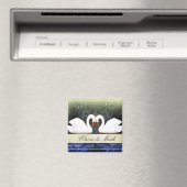 Elegante Schwäne in Liebe Magnet (In Situ (Geschirrspüler))