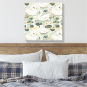Elegante Schwäne Leinwanddruck (Insitu (Schlafzimmer))