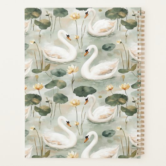 Elegante Schwäne Planer (Rückseite)