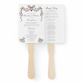 Elegante Schwanen Hochzeitszeremonie Programm Fäch Fächer