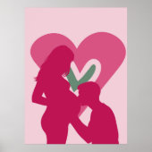 Elegante Schwangere Frauen Silhouette Kinderzimmer Poster (Vorne)