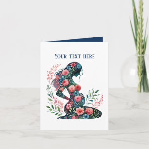 Elegante schwangere Mama fügt Text zu jedem Zweck Karte