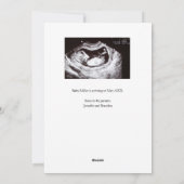 Elegante Schwangerschaftsankündigung einfach Feiertagskarte (Rückseite)