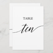 Elegante Schwarz-12x18 druckbare Tabelle Zehn Tisc Einladung (Vorne/Hinten)