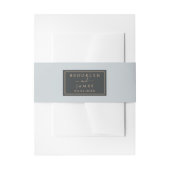 Elegante Schwarz-Blau-Grau-Hochzeit Einladungsbanderole (Vorderseite Beispiel)