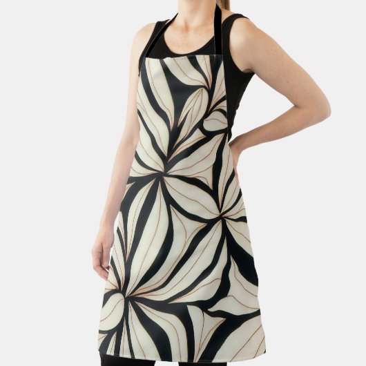 Elegante Schwarz-Creme-Schürze Schürze (InSitu)