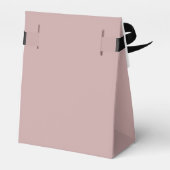 Elegante Schwarz-Dusty-Rose Hochzeit Geschenkschachtel (Rückseite)