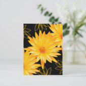 Elegante schwarz-gelbe Lilien - Vorlage Postkarte (Stehend Vorderseite)