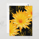 Elegante schwarz-gelbe Lilien - Vorlage Postkarte (Vorne/Hinten)