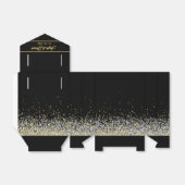 Elegante Schwarz-Gold-Gastgeschenk Hochzeit Geschenkschachtel (Ungefaltet)
