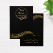 Elegante Schwarz-Gold-Glitzer-Ohrring-Grafikkarte (Schreibtisch)