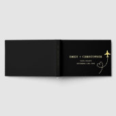 Elegante Schwarz-Gold-Hochzeit in Urlaubsort Gästebuch (Voll)