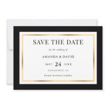 Elegante Schwarz-Gold-Hochzeit