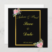 Elegante Schwarz-Gold-Karte (Vorne/Hinten)