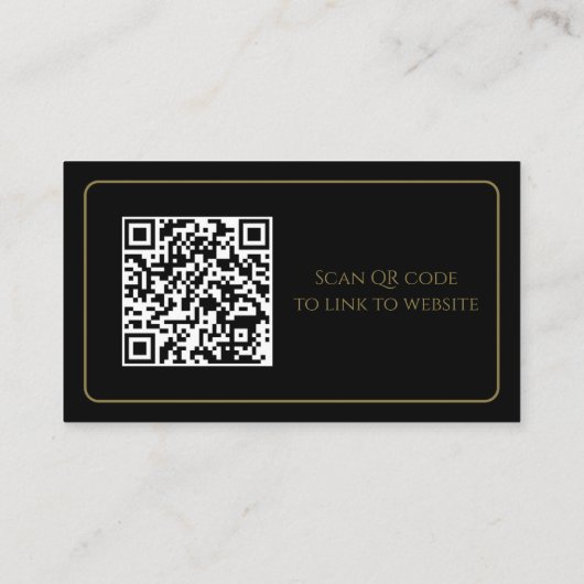 Elegante Schwarz-Gold-Karten Begleitkarte (Rückseite)