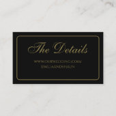 Elegante Schwarz-Gold-Karten Begleitkarte (Vorderseite)