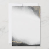 Elegante Schwarz-Gold-Marmoropulenz Einladung (Rückseite)