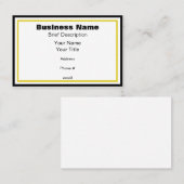 Elegante Schwarz-Gold-Rahmen generisch Visitenkarte (Vorne/Hinten)