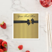 Elegante Schwarz-Gold-Rente Serviette (Beispiel)