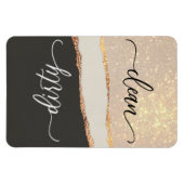 Elegante Schwarz & Gold Sauberkeit/Geschirrspüler Magnet (Horizontal)