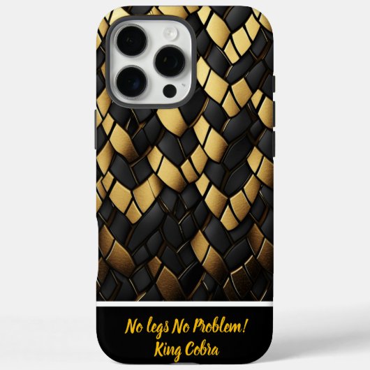 Elegante Schwarz-Gold-Snakeskin-Muster Textur Case-Mate iPhone Hülle (Rückseite)