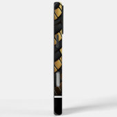 Elegante Schwarz-Gold-Snakeskin-Muster Textur Case-Mate iPhone Hülle (Rückseite / Rechts)