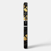 Elegante Schwarz-Gold-Snakeskin-Muster Textur Case-Mate iPhone Hülle (Rückseite / Links)