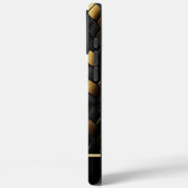 Elegante Schwarz-Gold-Snakeskin-Muster Textur Case-Mate iPhone Hülle (Rückseite / Links)