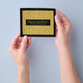 Elegante Schwarz-Gold-Töne Glitzer & Glitzern Flyer (Gruppe)