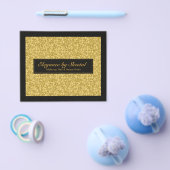 Elegante Schwarz-Gold-Töne Glitzer & Glitzern Flyer (Einzeln)