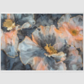 Elegante Schwarz-, Gold- und Pfirsichfarben Seidenpapier (Vorderseite)