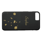 Elegante Schwarz-Gold-Winkel Case-Mate iPhone Hülle (Rückseite (Horizontal))