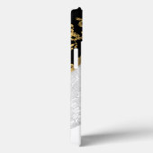 Elegante schwarz-goldgelbe weiße Spitze Case-Mate iPhone Hülle (Rückseite / Rechts)