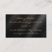 Elegante Schwarz Gradient Square Gold Monogram Not Visitenkarte (Rückseite)