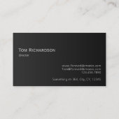 Elegante schwarz-graue Beerdigungskarten Visitenkarte (Rückseite)