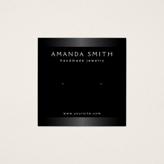 Elegante schwarz-graue Ohrring-Grafikkarte (Vorderseite)