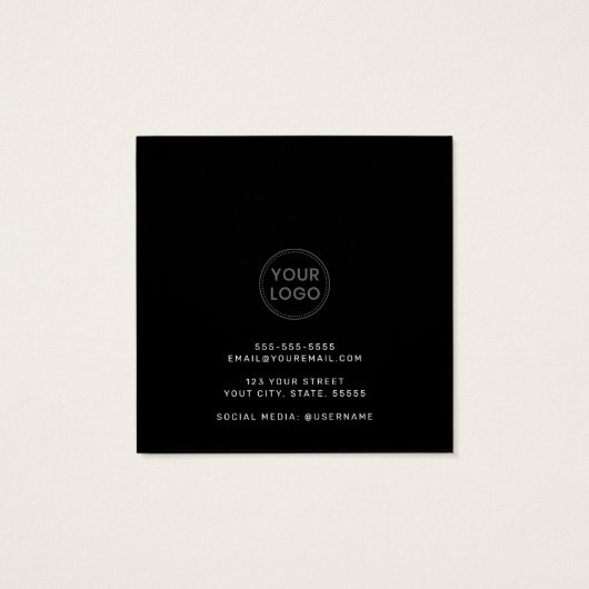 Elegante schwarz-graue Ohrring-Grafikkarte (Rückseite)