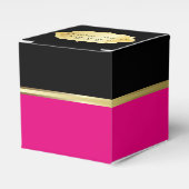 Elegante Schwarz-Heiß-Rosa-Gefälligkeitsbox Geschenkschachtel (Vorderseite)