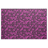 Elegante Schwarz-Hot-Rosa-Damaskus Stoff (Yard (91,4 cm))