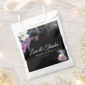 Elegante Schwarz Lila Gothic Bläserskulptur Hochze Geschenktütchen (Ausgeschnitten)