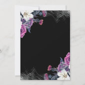 Elegante Schwarz Lila Gothic Bläserskulptur Hochze Save The Date (Rückseite)