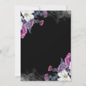 Elegante Schwarz Lila Gothic Bläserskulptur Hochze Save The Date (Rückseite)