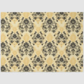 Elegante Schwarz-Orange-Dekoupage Seidenpapier (Vorderseite)