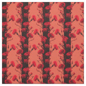 Elegante schwarz-orangefarbene Streifen Carnation Stoff (Muster)