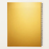 Elegante Schwarz-Personalisierte Monogramm-Initial Planer (Rückseite)