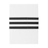 Elegante Schwarz-Rosa-Blütenblütenhochzeit Einladungsbanderole (Rückseitenbeispiel)