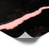 Elegante schwarz-rosa Marmornägel mit "Name" Poster (Ecke)