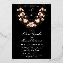 Elegante Schwarz-Rose-Hochzeit