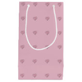 Elegante Schwarz-Rot-Herz-Muster rosa Geschenktasc Kleine Geschenktüte (Vorderseite)